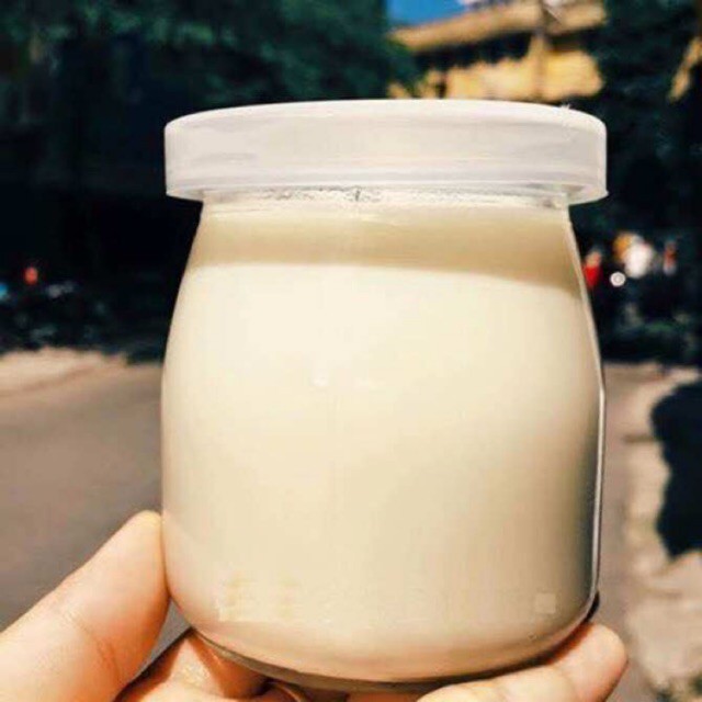 Bộ 12 Hũ Thủy Tinh Làm Sữa Chua 100ml CÓ NẮP