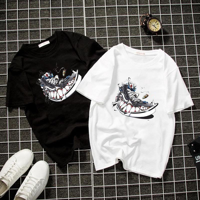 Áo thun unisex phong cách cá tính màu trắng 2019T867