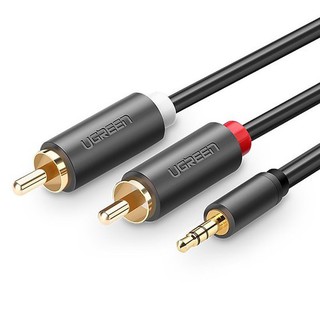 Dây Loa 1 Ra 2 Đầu Hoa Sen UGREEN 10513 Dài 5M - Cáp Audio 3.5mm To AV Hoa Sen - Hàng Chính Hãng - 10513