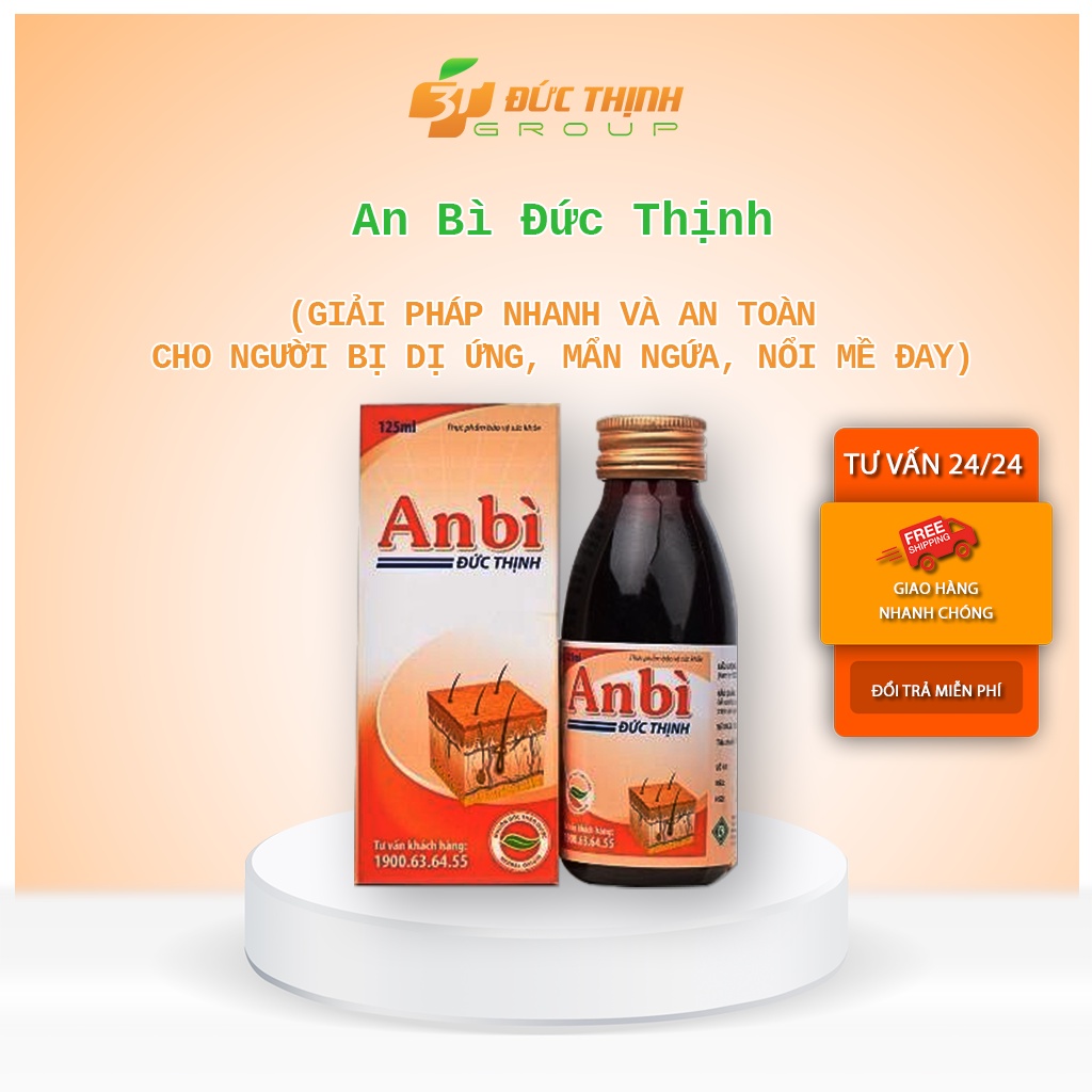 Siro An bì Đức Thịnh - Hỗ trợ loại bỏ độc tố trong cơ thể, giúp giảm các chứng mẩn ngứa, nổi mề đay (Combo 5 chai 125ml)