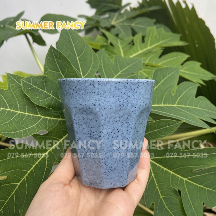 Ly nhựa 8.5 x 8.9 cm ~ 280ml melamine phíp đen, nâu - Cup mug F-LY26