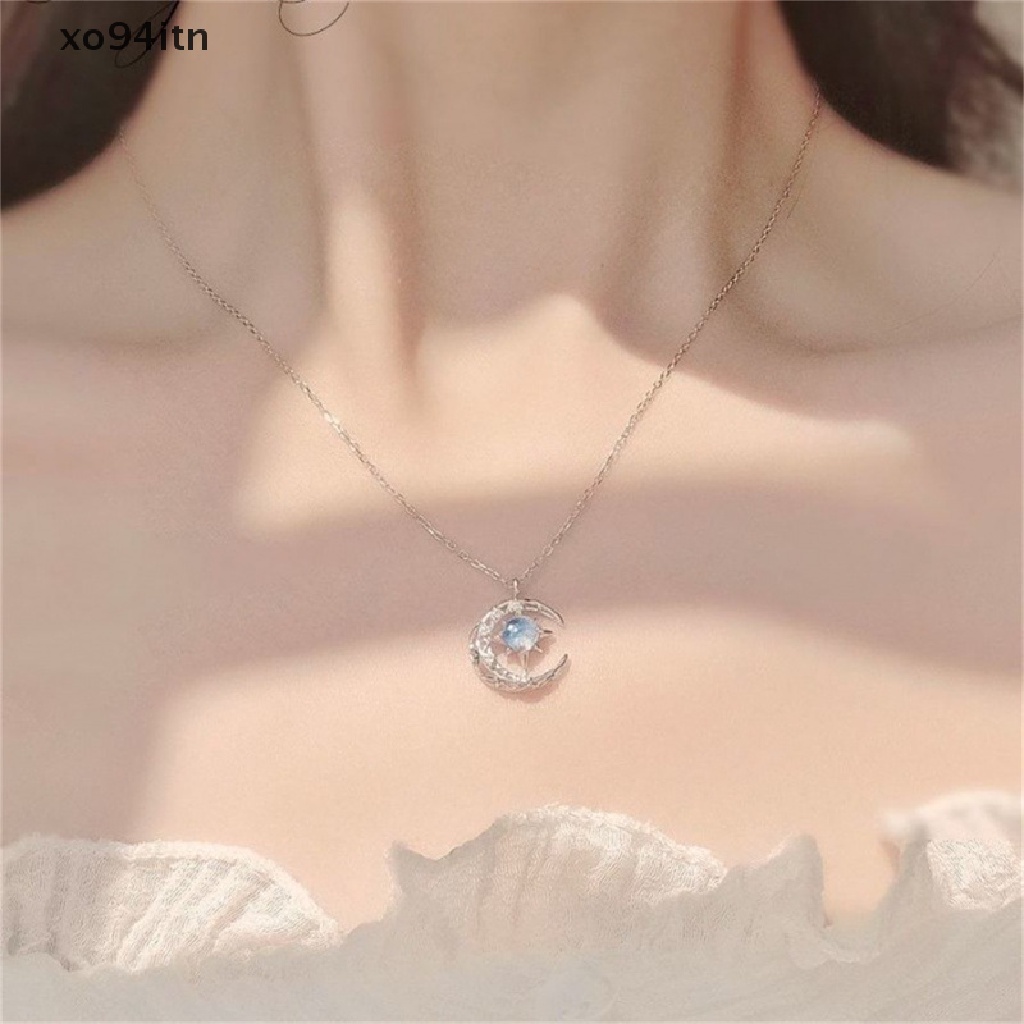 Vòng cổ Mặt Trăng Khuyết Đính Đá Phát Sáng Thời Trang