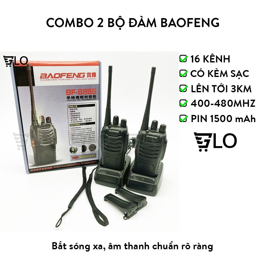 Combo 2 Cái Bộ Đàm Baofeng BF888S