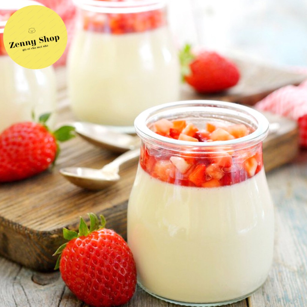 Hũ thủy tinh làm sữa chua Yogurt có nắp đậy 100ml