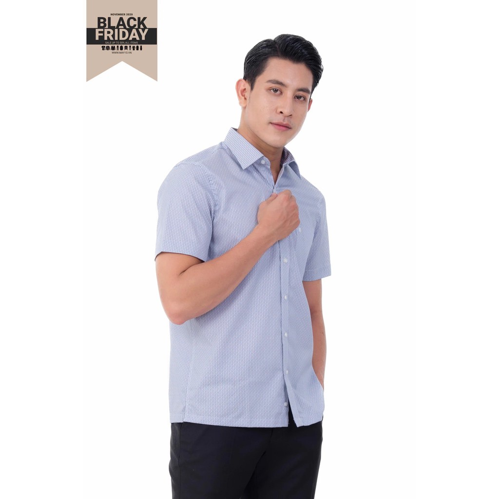Áo sơ mi nam ngắn tay Cotton Regular Fit  𝑴𝑨𝒀 10 𝑪𝒉𝒊́𝒏𝒉 𝒉𝒂̃𝒏𝒈 mã SM0719ON 427