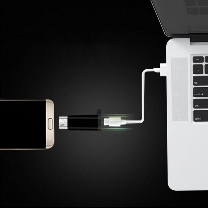 Dây cáp chuyển đổi USB type C sang Micro USB có dây xích cho điện thoại Android