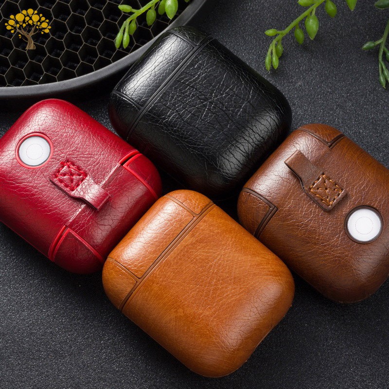 Vỏ Ốp Case Airpod Airpods 1/2 bảo vệ bao đựng tai nghe bằng da PU - KinoShop