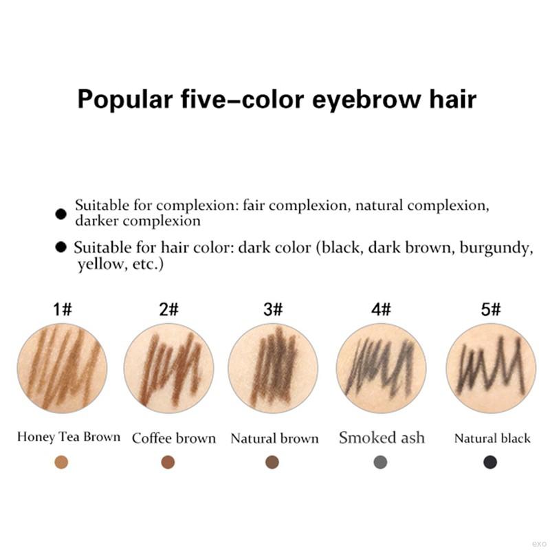 Chì Vẽ Chân Mày Hai Đầu Nét Siêu Mảnh 5 Màu Tông Đen Tự Nhiên Chống Nước