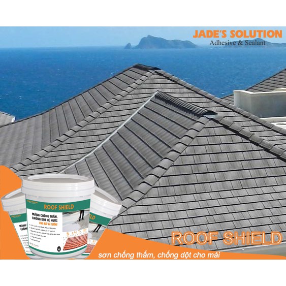 Màng Chống Thấm Thế Hệ Mới - Dạng Nước - Chống Thấm, Chống Dột Cực Tốt - Roof Shield (loại 5kg/thùng)