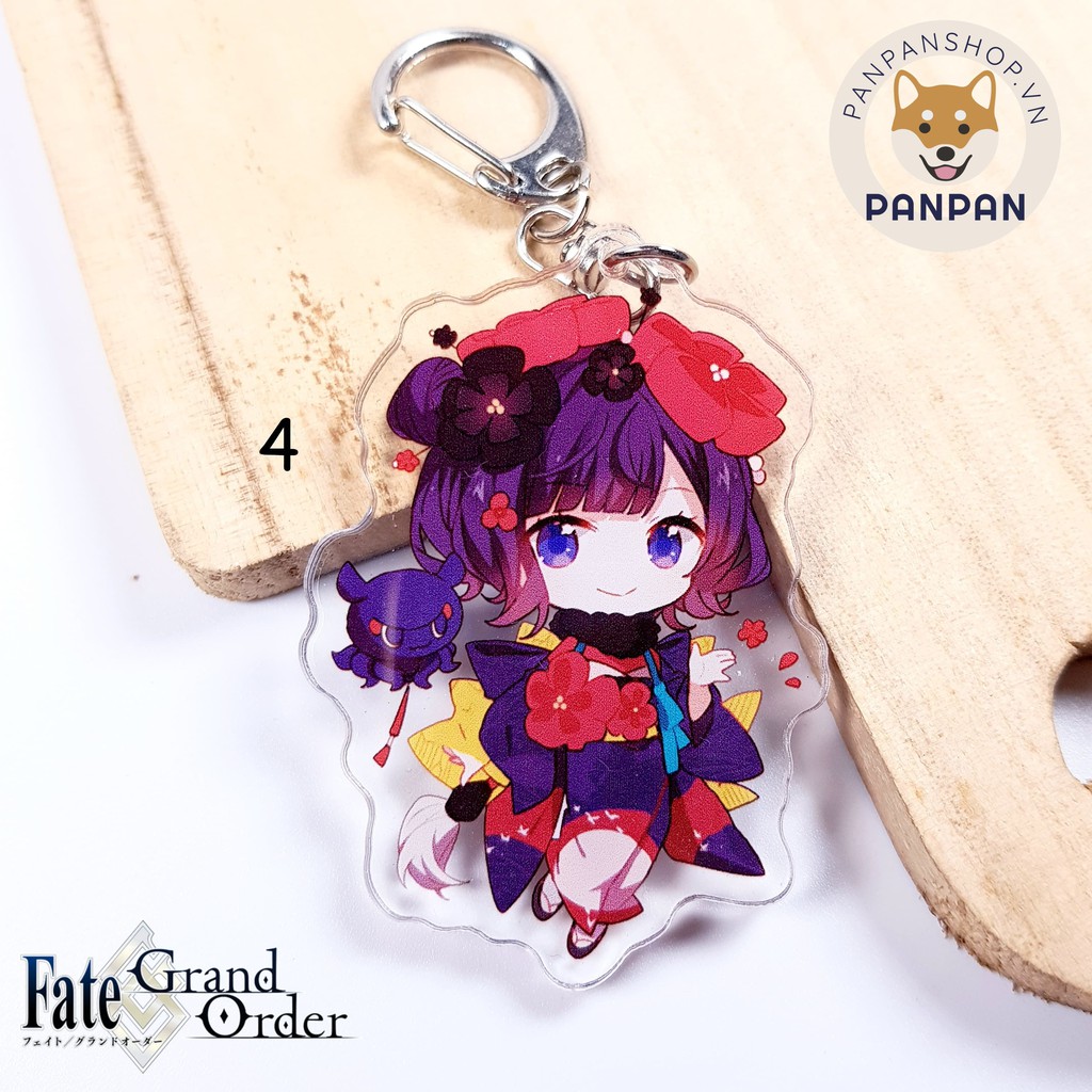 Móc khóa Anime DELUXE FGO Merlin Jeanne Lily Neko (6cm)