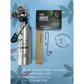 MS20 Co2 nhôm 2L Van điện Mufan và sủi Mufan