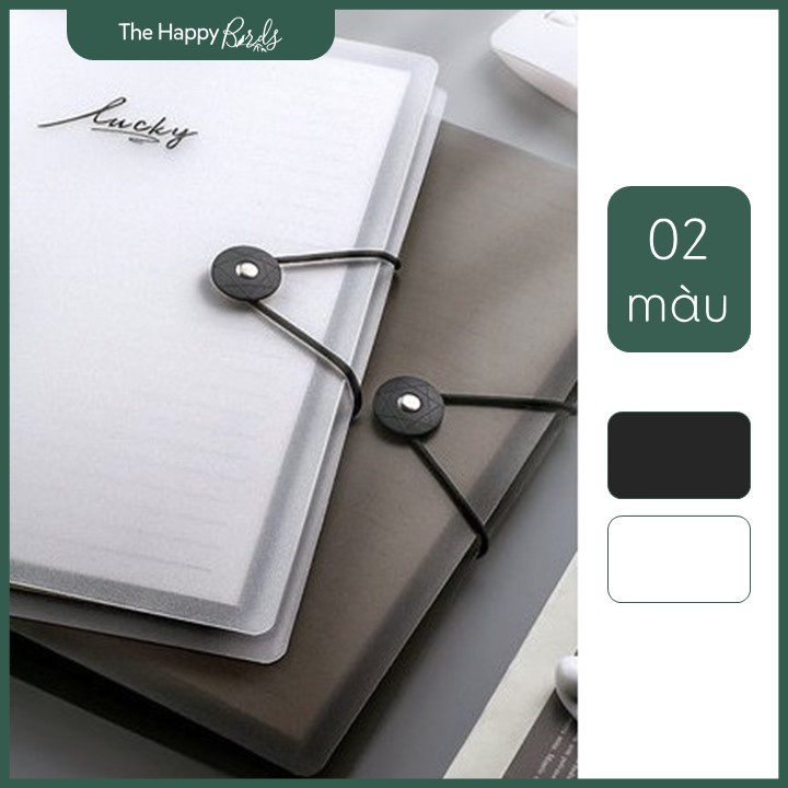 Sổ lò xo gáy còng B5, A5 planner bullet journal bìa trong ruột sổ còng refill caro, trơn, kẻ ngang - The Happy Birds