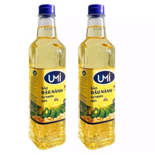 combo 2 chai dầu ăn ĐẬU NÀNH Umi an toàn cho tim mạch ( mỗi chai 900 ml )