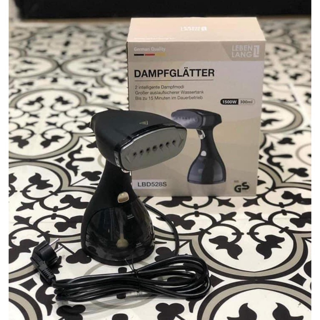 Bàn là hơi nước cầm tay LEBENLANG LBD528 công suất 1500W màu đen – hàng Đức nhập khẩu chính hãng