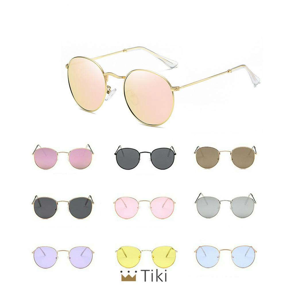 【kifli】Kính mát gọng tròn kim loại chống tia uv thời trang hàn quốc cổ điển dành cho nam và nữ