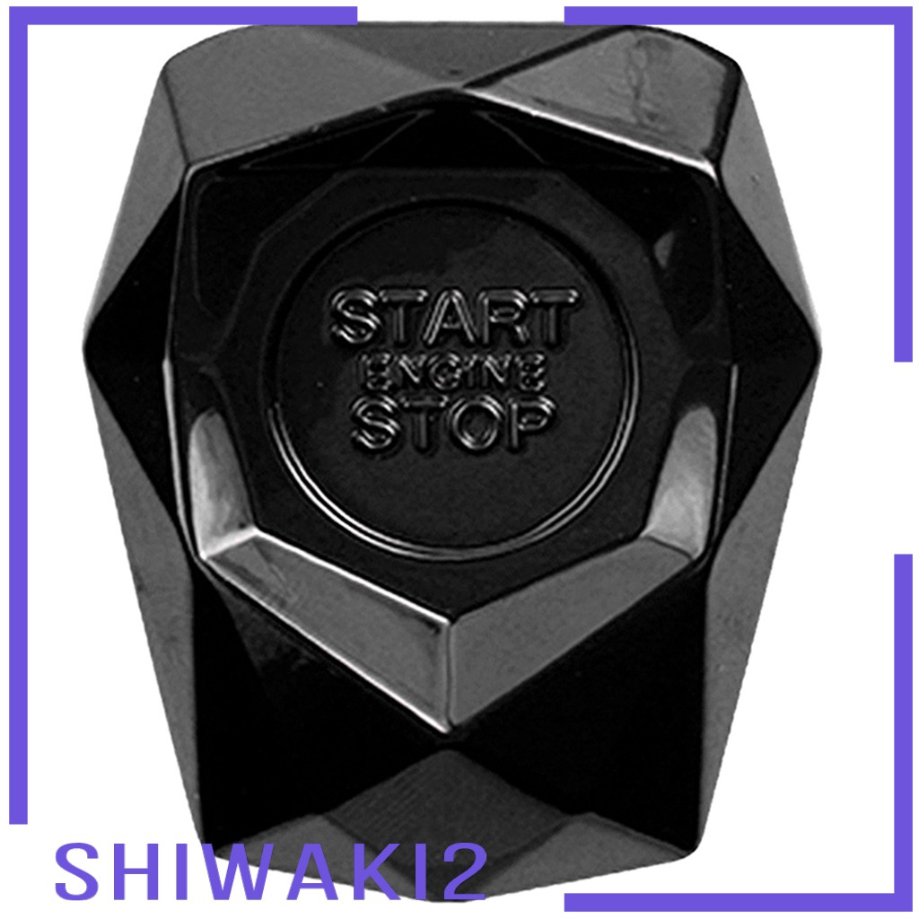 [SHIWAKI2] Black Car Engine Start Stop Switch Button Protection Cover Decorative Auto Part