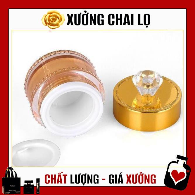 Hủ Đựng Kem ❤ TOP GIÁ RẺ ❤ Hũ chiết kem hột xoàn 5g,15g vàng,bạc chiết mỹ phẩm,  phụ kiện du lịch
