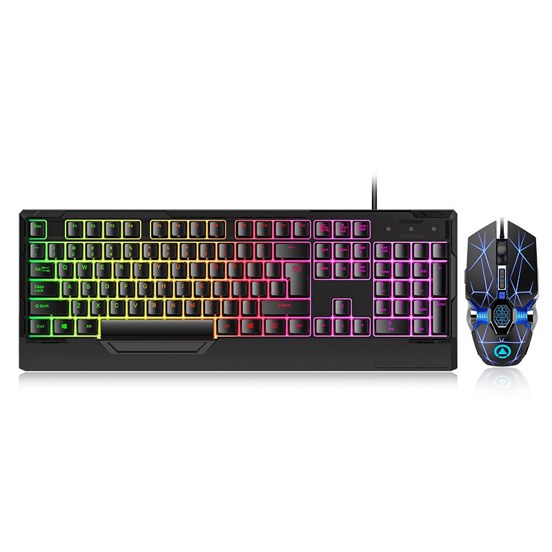 Bộ Bàn Phím Giả Cơ Yindiao V2SE Và Chuột Gaming - Phím Êm, Led RBG