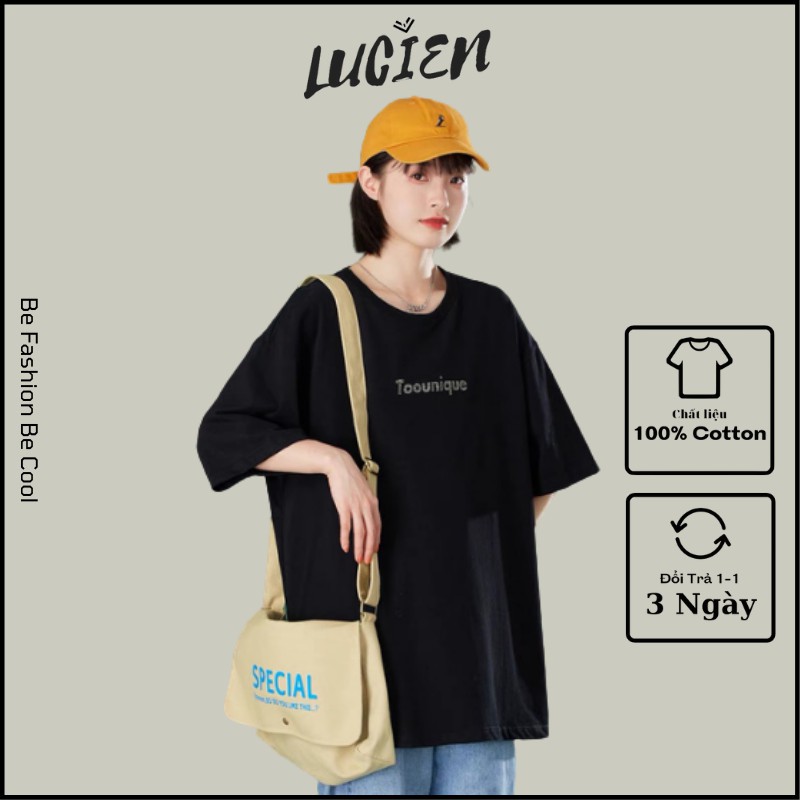 Áo phông form rộng Toounique chất liệu cotton cho nam nữ, Áo unisex phong cách Ulzzang Lucien Official | BigBuy360 - bigbuy360.vn