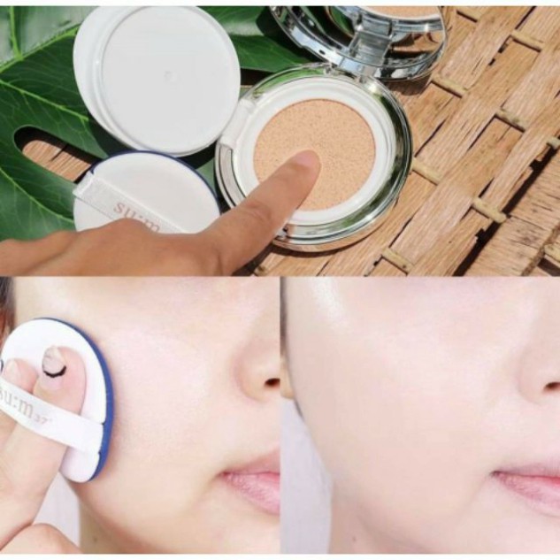 free ship Hộp chính phấn nước thần thánh siêu kiềm dầu Sum 37 CC Cushion Perfect 15gr Tặng Nước Hoa