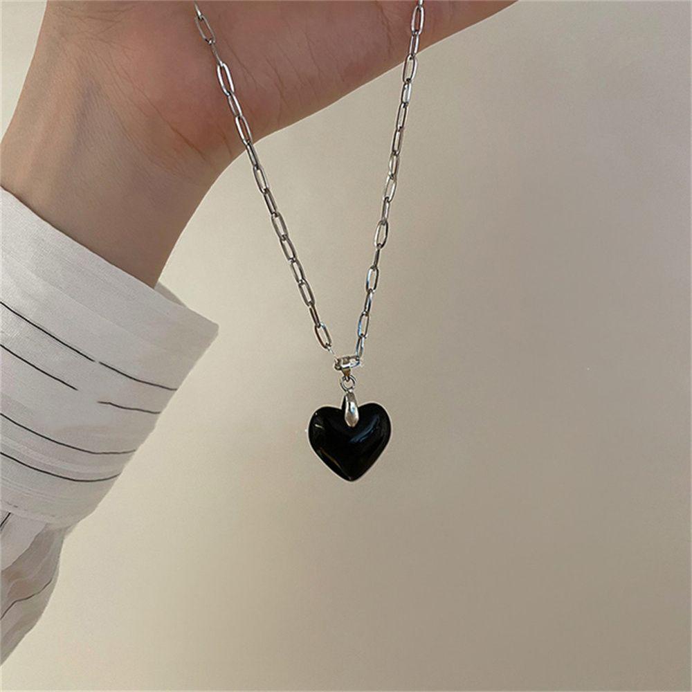 AROMA Vòng cổ Thép Titan Kẻ Sọc Phong Cách Hàn Quốc Thời Trang Cho Nữ