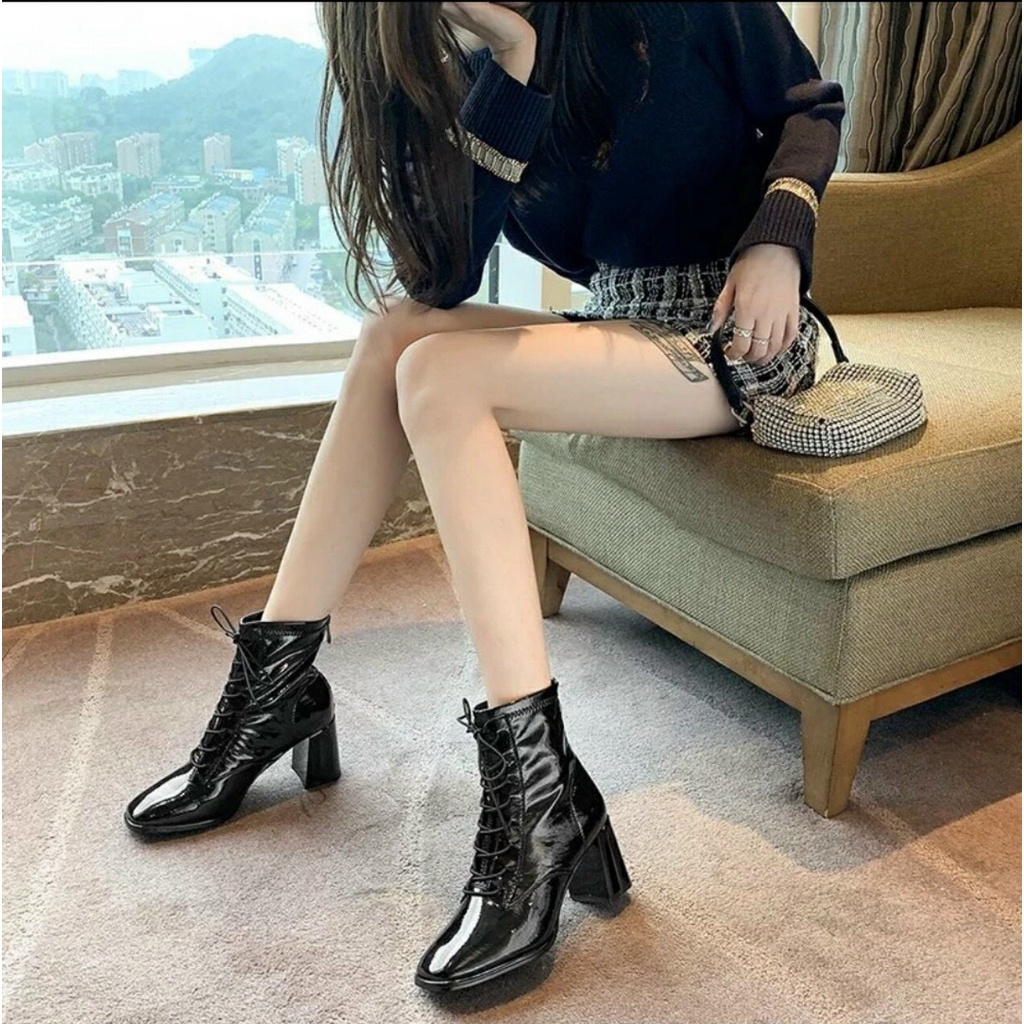 FREESHIP MÃ 9061 HOT BỐT NỮ BUỘC DÂY GÓT TRỤ CAO 7P SANG CHẢNH