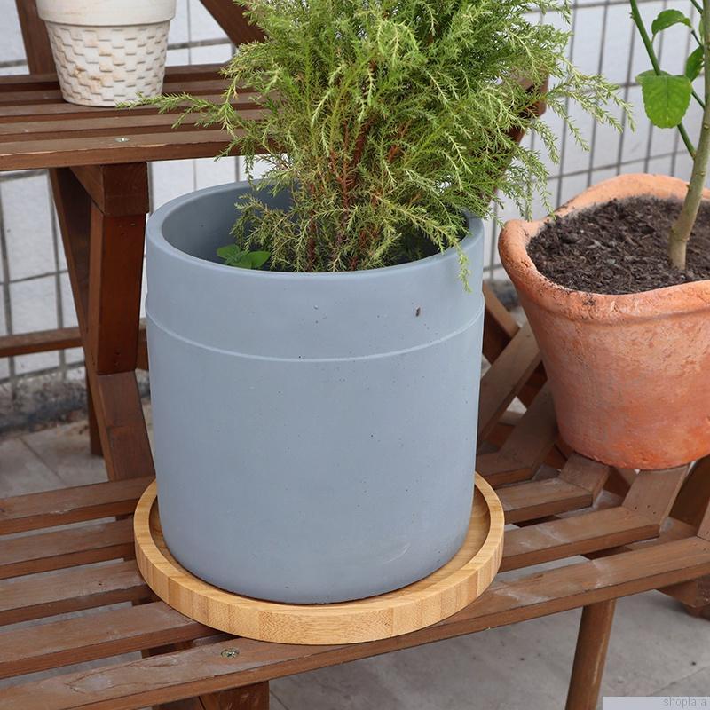 Giá Đỡ Chậu Hoa Bằng Gỗ Tre Dùng Trang Trí Ban Công