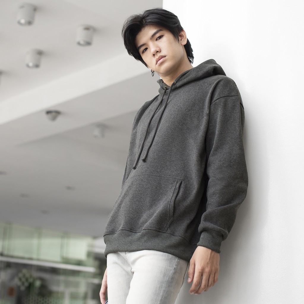 Áo Hoodie Basic Màu Xám Đậm | BigBuy360 - bigbuy360.vn