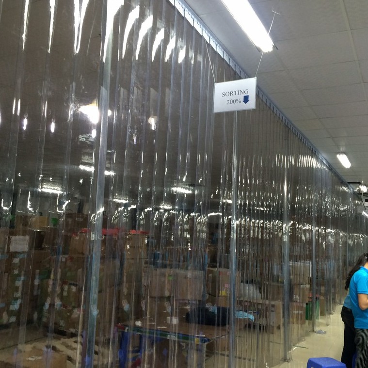 Siêu rẻ - Siêu khuyến mại| Rèm nhựa PVC ngăn lạnh (R 1,25m x C 2.8m) |Rèm nhựa trong suốt chắn bụi, chắn gió, ngăn lạnh