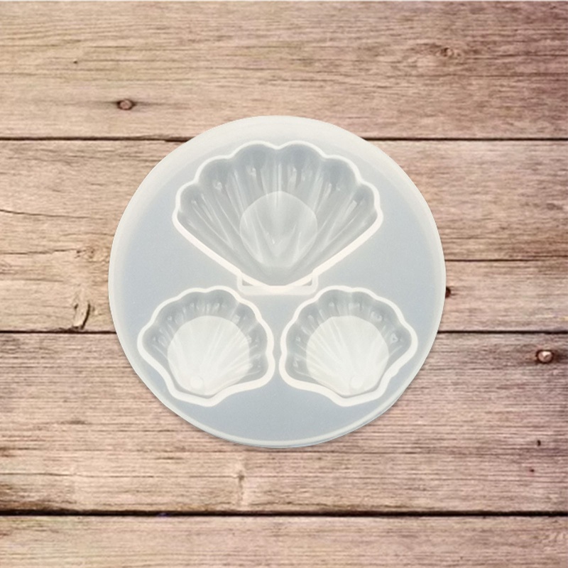 Khuôn Silicone Làm Đồ Chơi Diy Hình Vỏ Sò 3D Độc Đáo