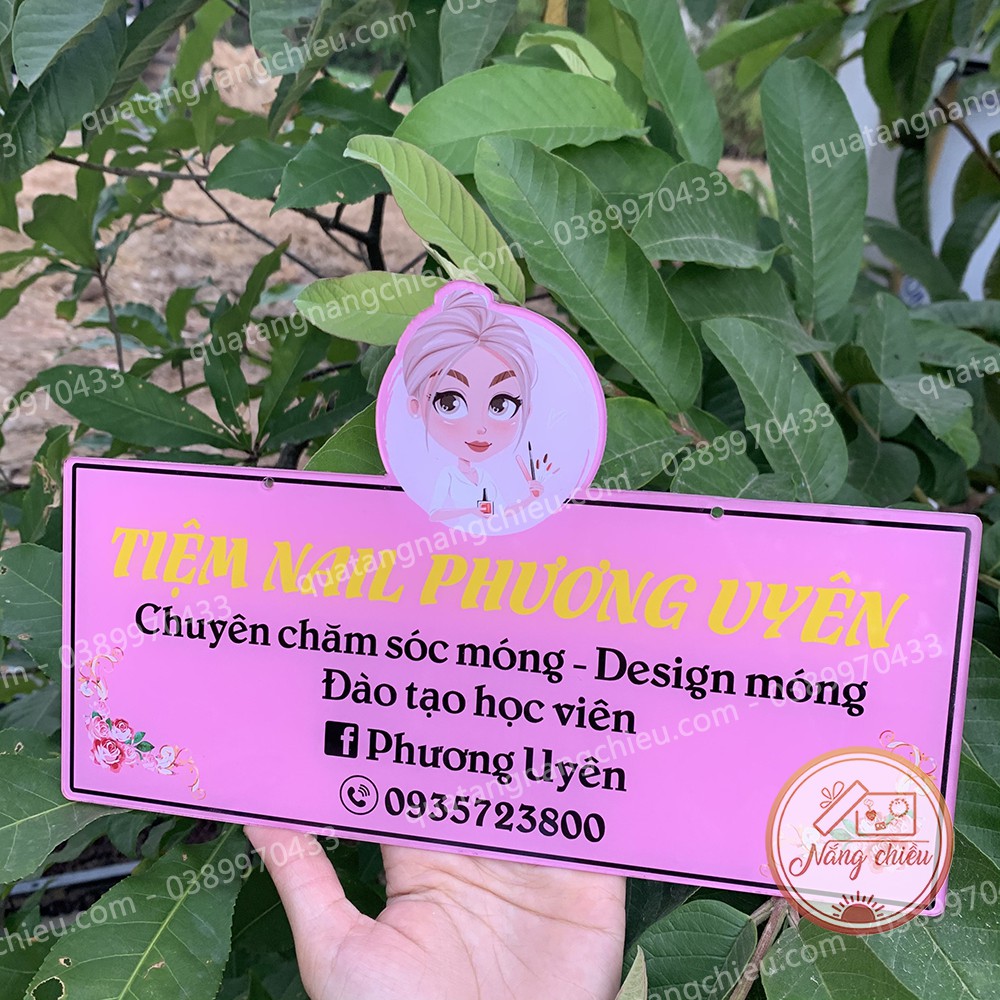 Bảng hiệu cho tiệm nail_ Bảng decor cửa hàng chăm sóc sắc đẹp_ Free thiết kế theo mẫu có sẵn