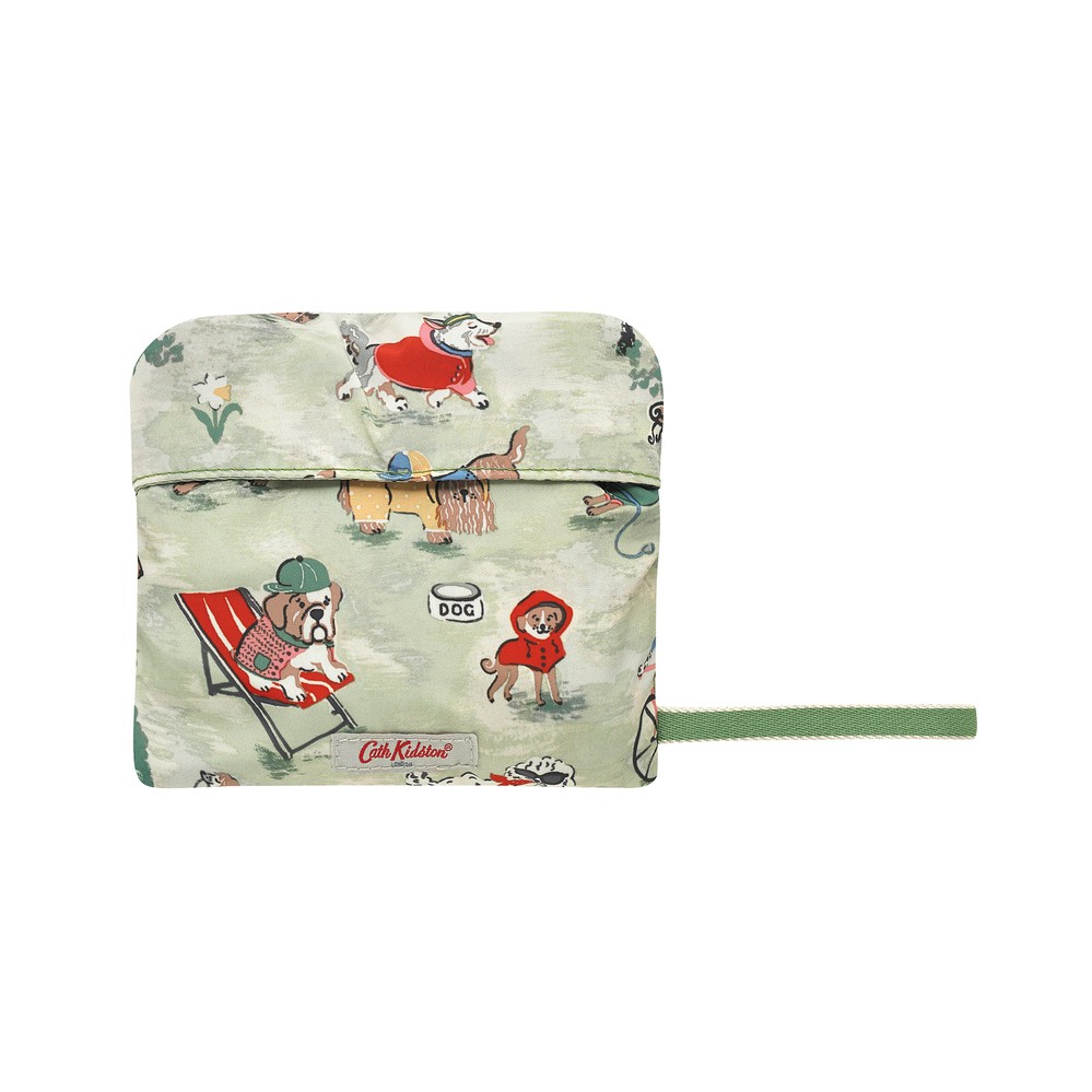 Cath Kidston - Túi Large Foldaway Tote Park Dogs - 984515 - Green