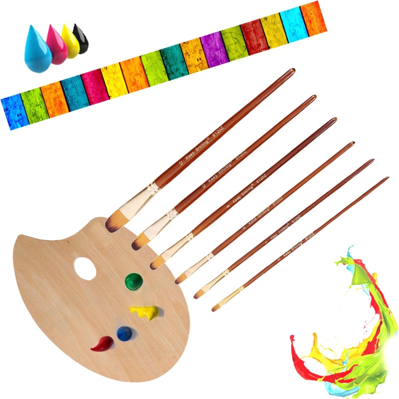 Set 6 Cọ Vẽ Tranh Chuyên Nghiệp