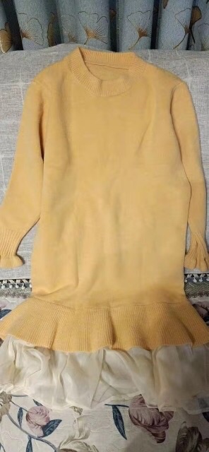 Váy len dài nữ 2019 mới thu đông mặc váy dệt kim