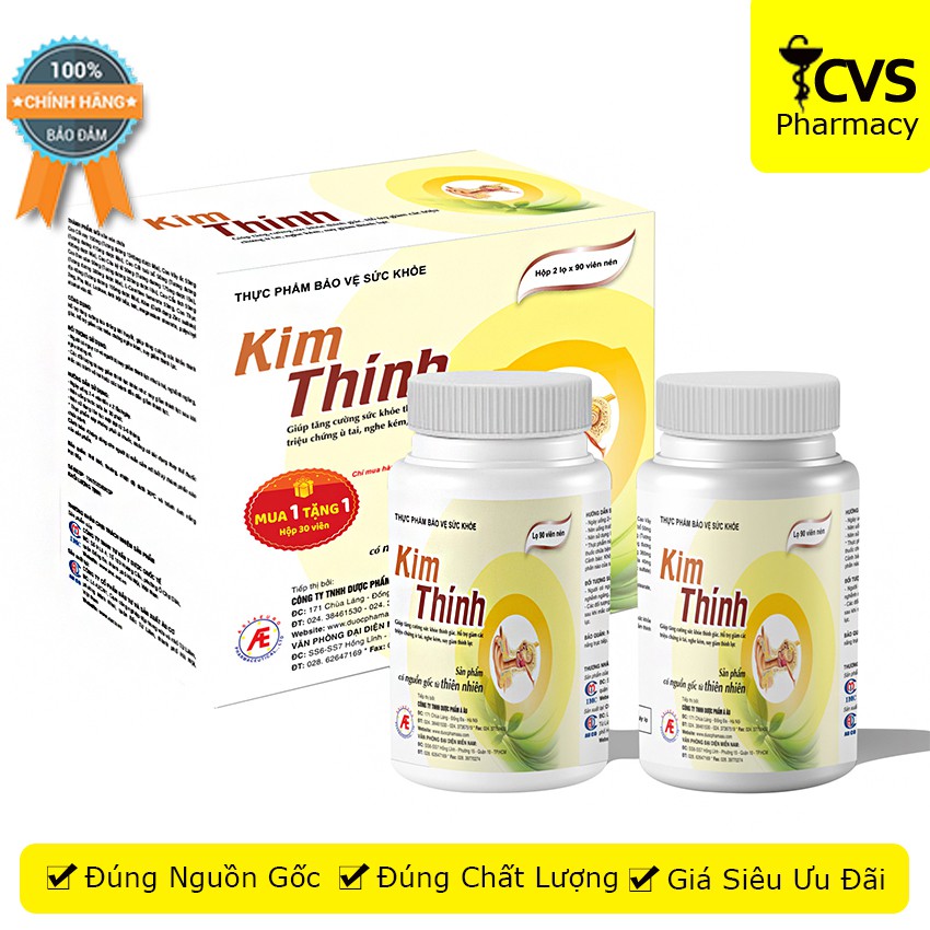 Kim Thính (Hộp 180 viên) - Giúp Tăng Cường Thính Lực  CVSpharmacy