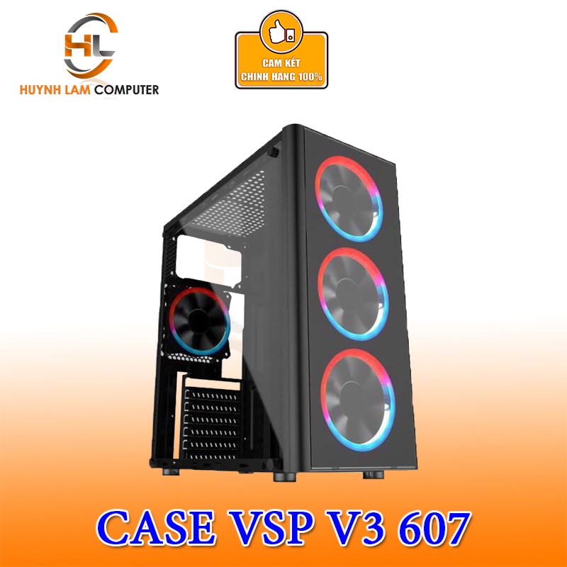 Thùng máy tính Case VSP V3 607 (không FAN) Gaming kính cường lực