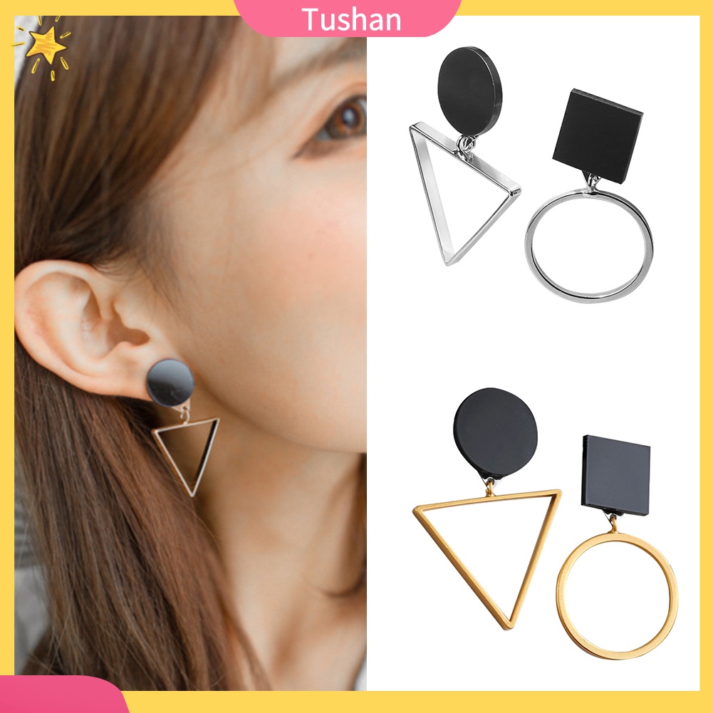 Khuyên tai thiết kế bất đối xứng xinh xắn thời trang cho nữ