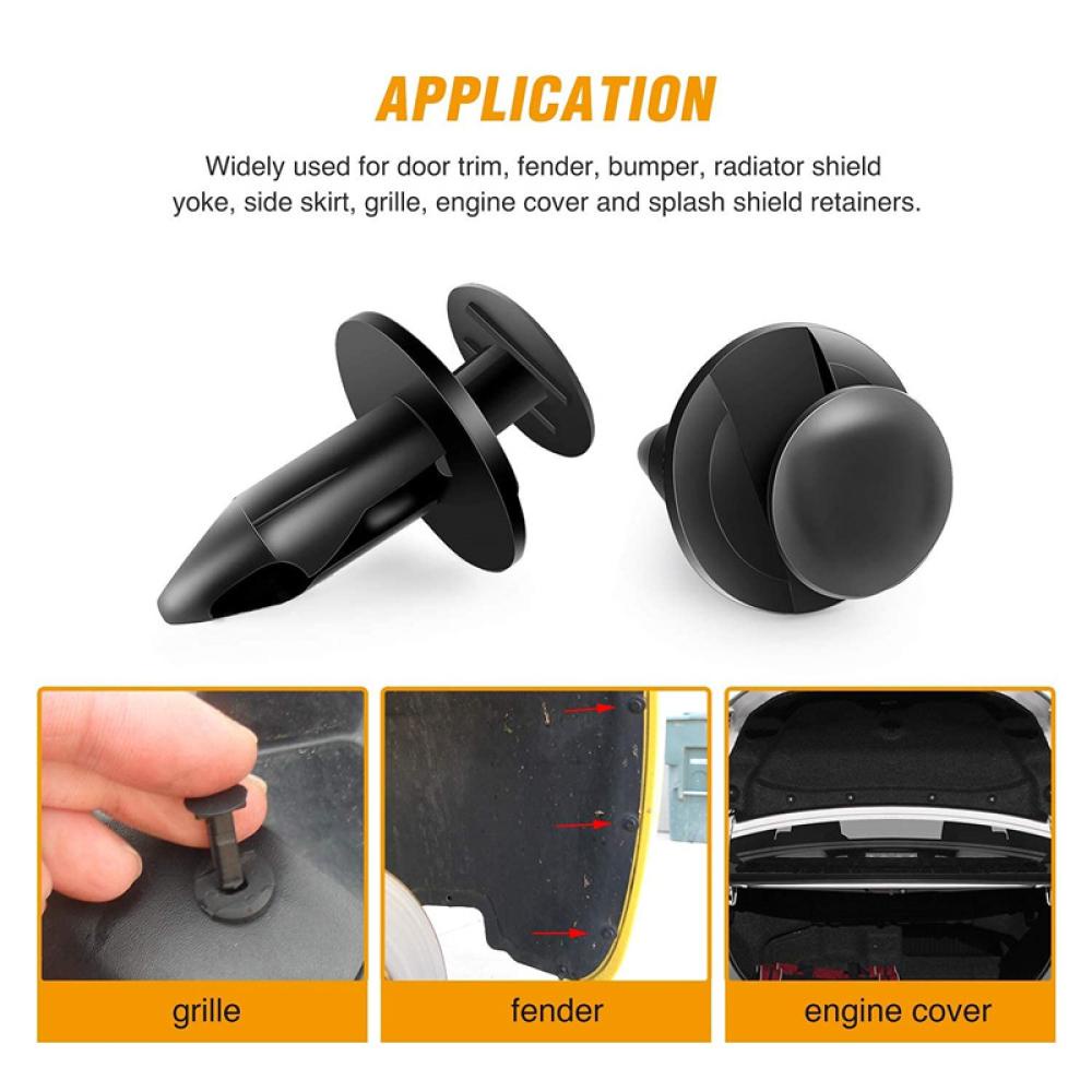 FENDER Set 60 Đinh Tán Bằng Nhựa 6 Kích Cỡ Cho Xe Hơi W6X1