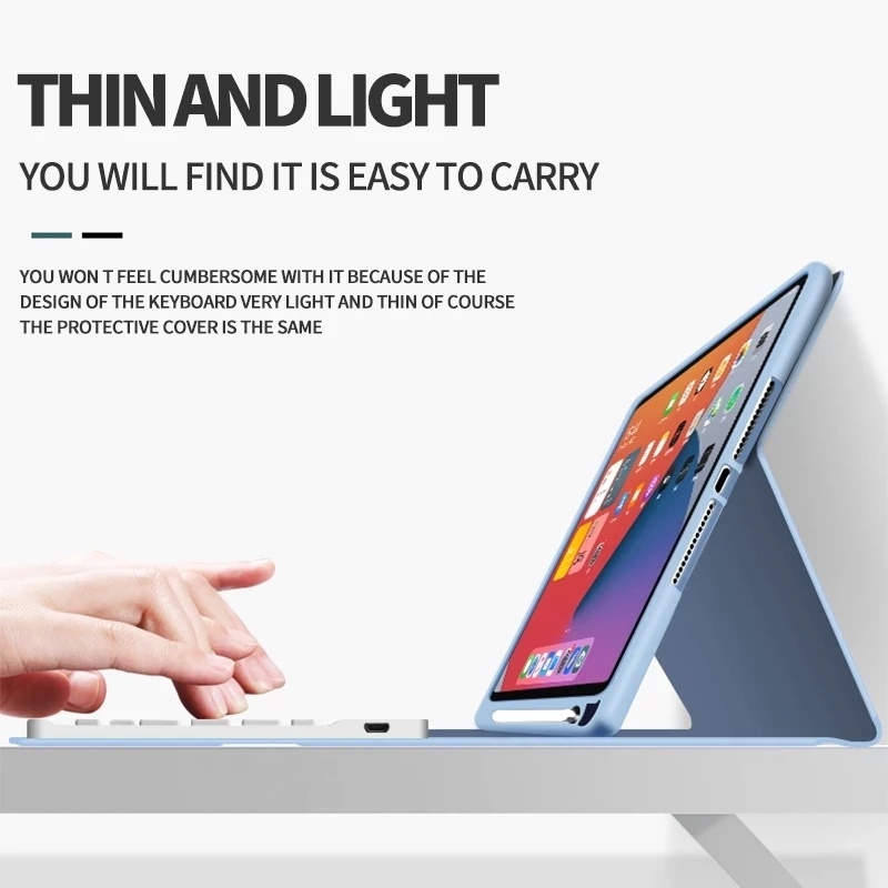 Ốp Lưng Có Bàn Phím Bluetooth Cho Samsung Galaxy Tab S8 Plus S7 FE S8 Ultra S6 Lite A8 10.5 A7 10.4