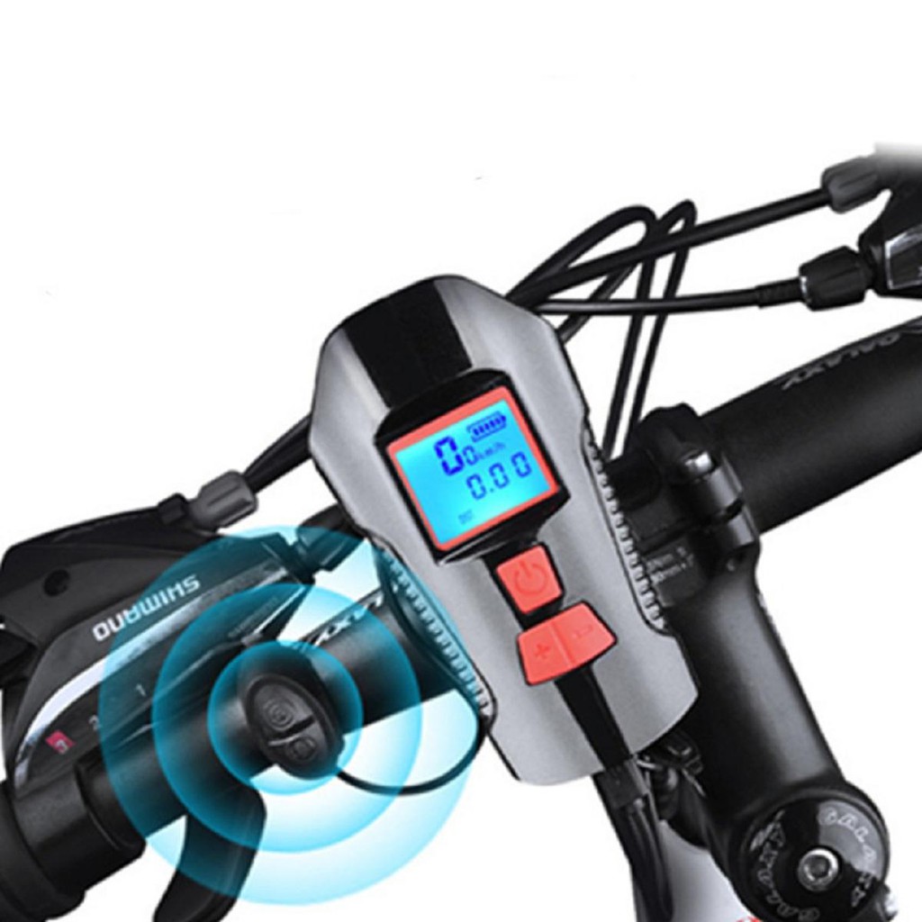 Đèn còi kiêm đồng hộ tốc độ FY317 | Phụ Kiện Xe Đạp Đa Năng | Đèn Pha Xe Đạp Siêu Sáng 500 Lumens | Còi Hú Vang 120dB