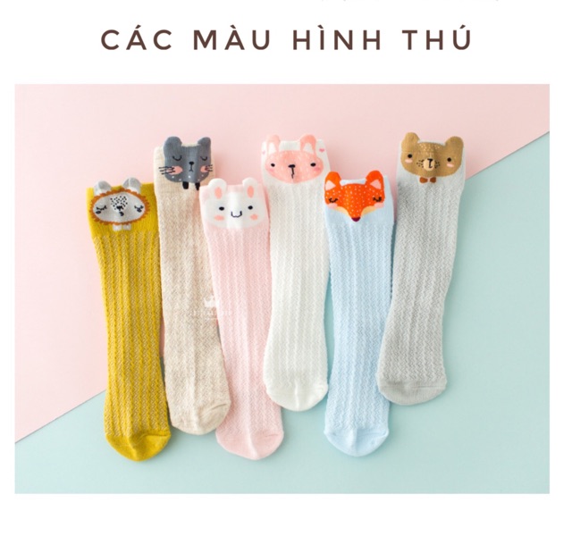 Tất lưới hè - thu cao cổ chống muỗi cho bé