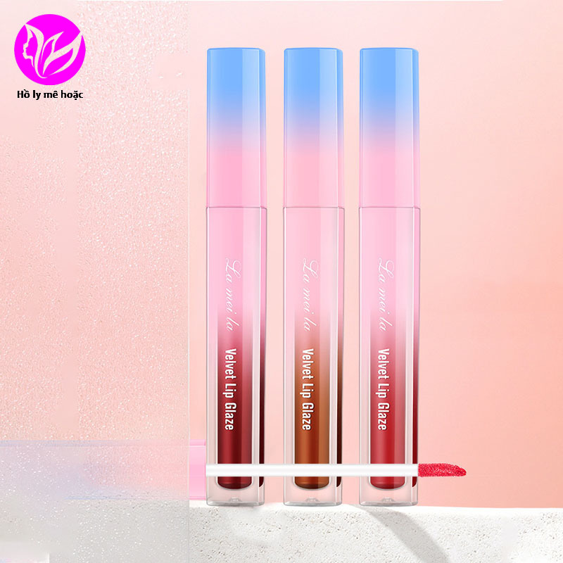 Lameila velvet lip glaze nữ không phai màu son bóng đỏ không thấm nước sexy lip glaze son môi