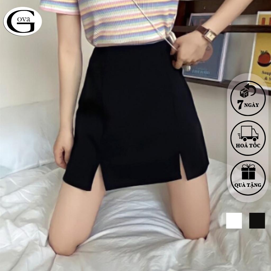 Chân Váy CHỮ A XẺ 2 BÊN Lưng Cạp Cao Có Lót Trong Kiểu Thời Trang Nữ Cao cấp GOVA