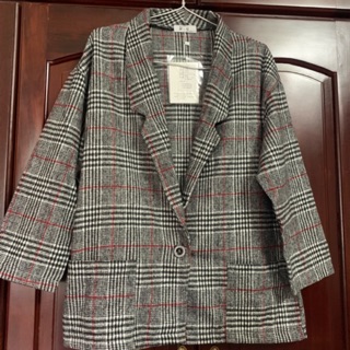 Pass Áo khoác Blazer caro như hình free size - New Tag