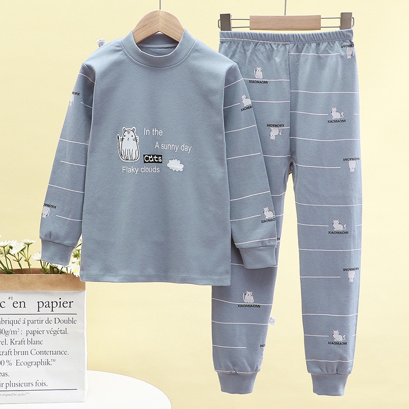 Đồ bộ bé trai dài tay size đại 40kg Bosskids chất thun cotton co giãn kiểu dáng quảng châu BDT2506