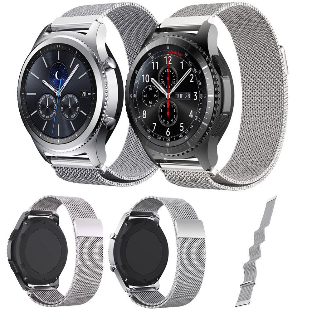 Quai thép đeo đồng hồ từ tính thay thế cho đồng hồ Samsung Gear S3