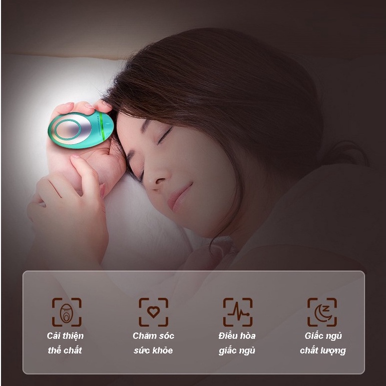 Máy hỗ trợ giấc ngủ di động cầm tay Pulse với xung điện CES vi mô giúp đi vào giấc ngủ nhanh ngủ sâu, pin sạc 5V/500mA