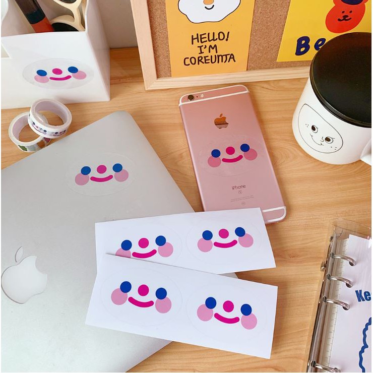 STICKER Phim Hoạt Hình Mặt Cười - Hình Dán Cute.