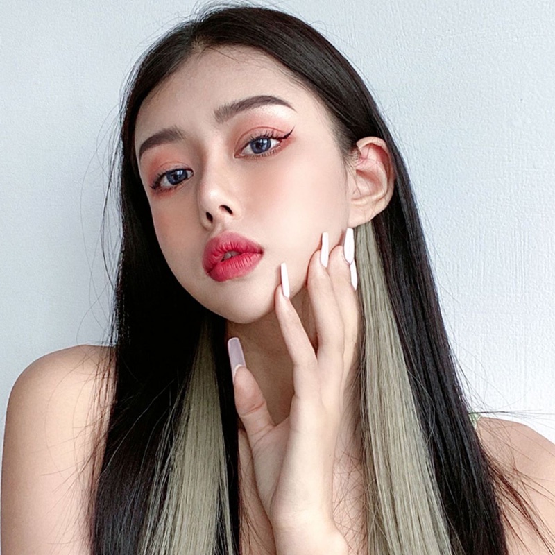 [Hàng mới về] Tóc giả dạng kẹp nối dài nhiều màu sắc bằng sợi tổng hợp dành cho nữ