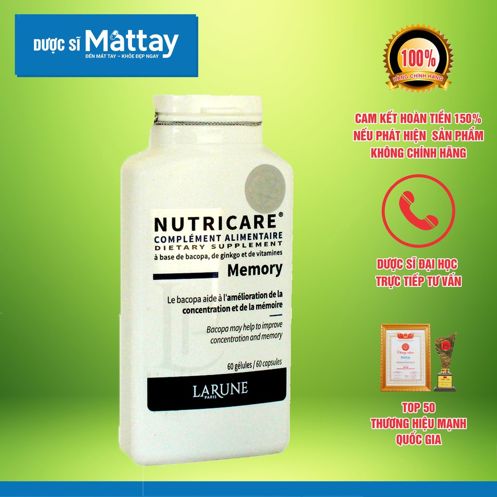 ❤️ Nutricare Memory - 60  viên - Tăng cường tuần hoàn não